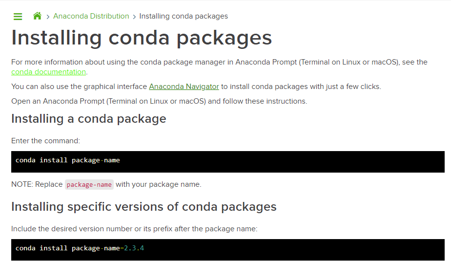 conda install package in octive